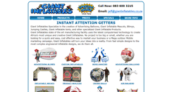 Desktop Screenshot of giantinflatables.co.za
