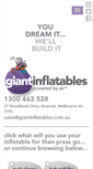 Mobile Screenshot of giantinflatables.com.au