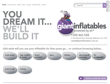 Tablet Screenshot of giantinflatables.com.au